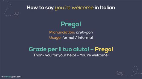 prego meaning pregnant|how to say you're welcome in italian.